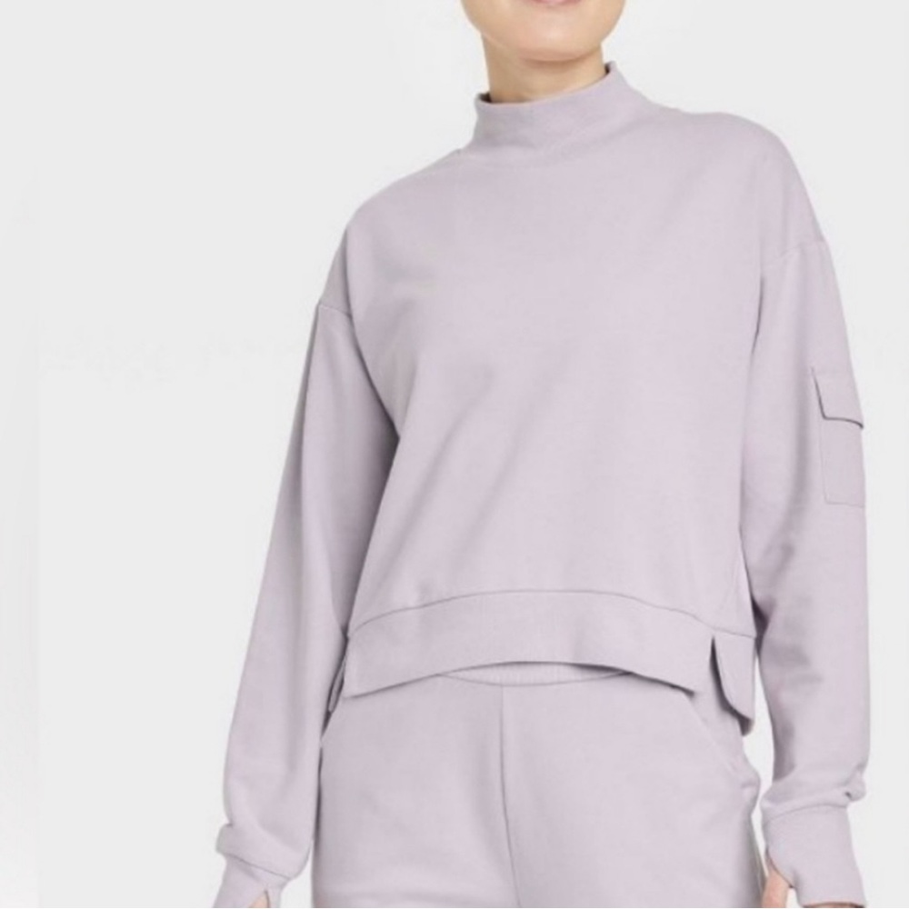All in Motion French Terry Sweatshirt Lilac/ Purple